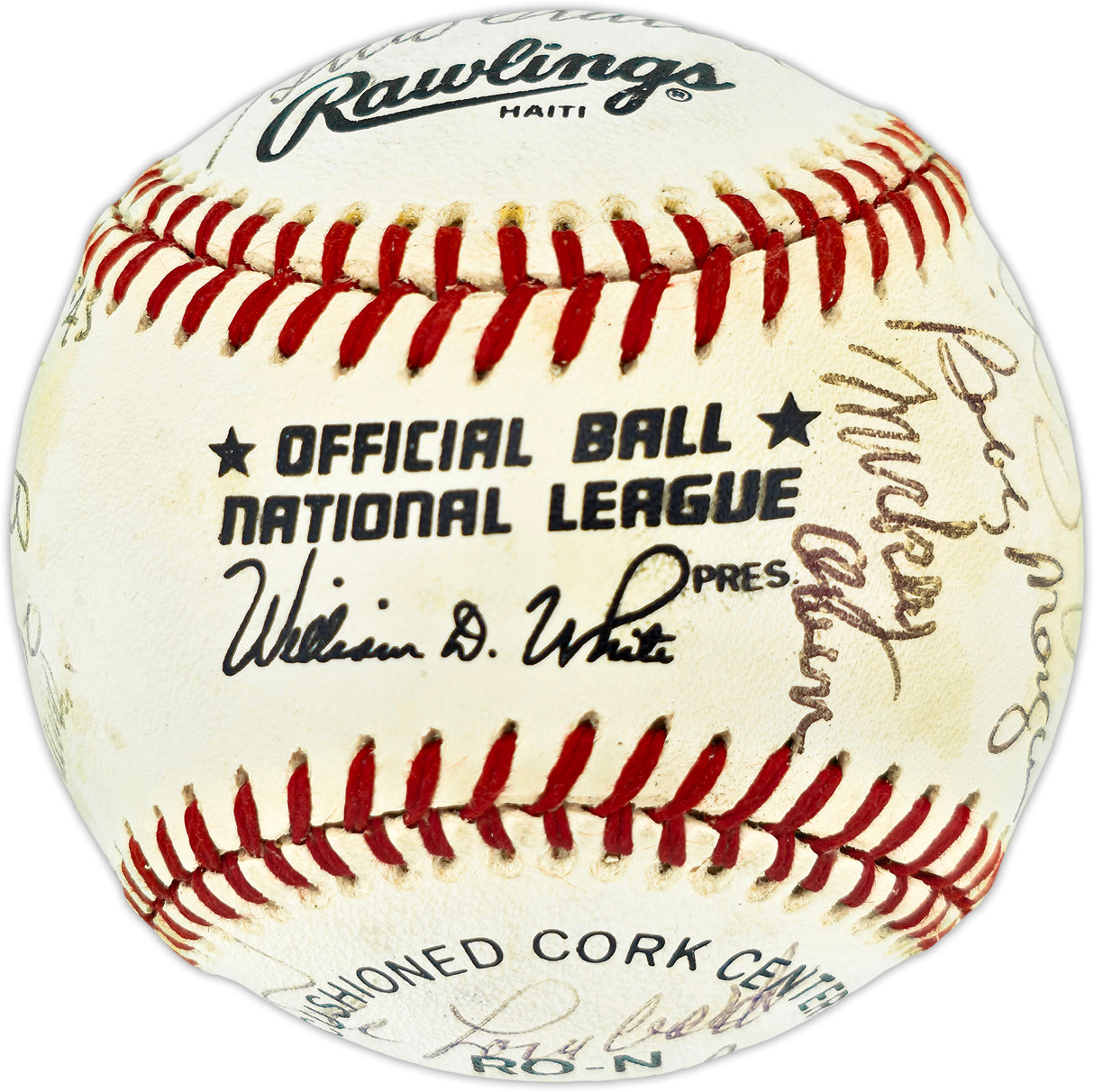 Brooklyn Dodger Greats Autographed Official NL Baseball With 21 Signatures Including Pee Wee Reese Beckett BAS #AE49069
