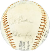 1974 Los Angeles Dodgers Autographed Official Feeney NL Baseball With 6 Signatures Including Walt Alston & Steve Garvey Beckett BAS #AE49077