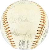 1974 Los Angeles Dodgers Autographed Official Feeney NL Baseball With 6 Signatures Including Walt Alston & Steve Garvey Beckett BAS #AE49077