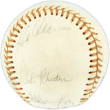 1974 Los Angeles Dodgers Autographed Official Feeney NL Baseball With 6 Signatures Including Walt Alston & Steve Garvey Beckett BAS #AE49077