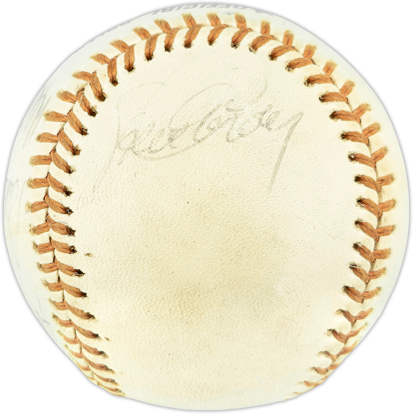 1974 Los Angeles Dodgers Autographed Official Feeney NL Baseball With 6 Signatures Including Walt Alston & Steve Garvey Beckett BAS #AE49077