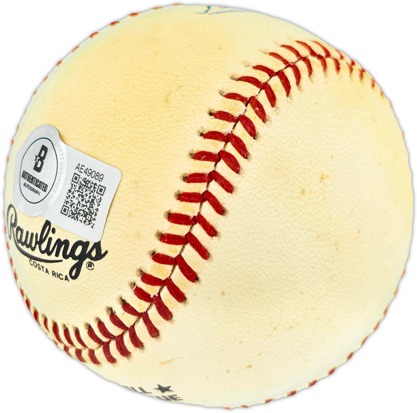 Willie Mays Autographed Official NL Baseball San Francisco Giants Beckett BAS #AE49089