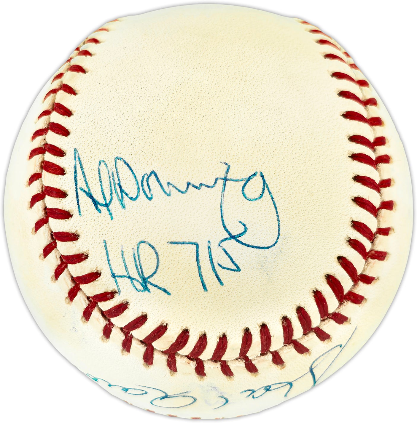 Hank Aaron & Al Downing Autographed Official NL Baseball "HR 715" Beckett BAS #AE49088