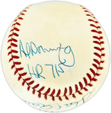 Hank Aaron & Al Downing Autographed Official NL Baseball "HR 715" Beckett BAS #AE49088