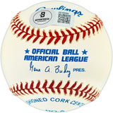 Joe Dimaggio Autographed Official AL Baseball New York Yankees Beckett BAS #AE49086