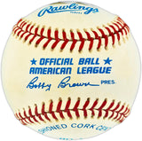 Joe Dimaggio Autographed Official AL Baseball New York Yankees Beckett BAS #AE49085