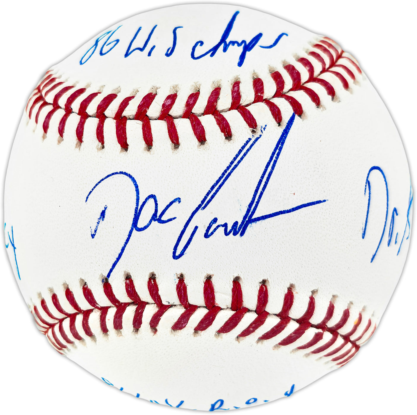 Dwight "Doc" Gooden Autographed Official Statball MLB Baseball New York Mets Beckett BAS Witness #2W442648