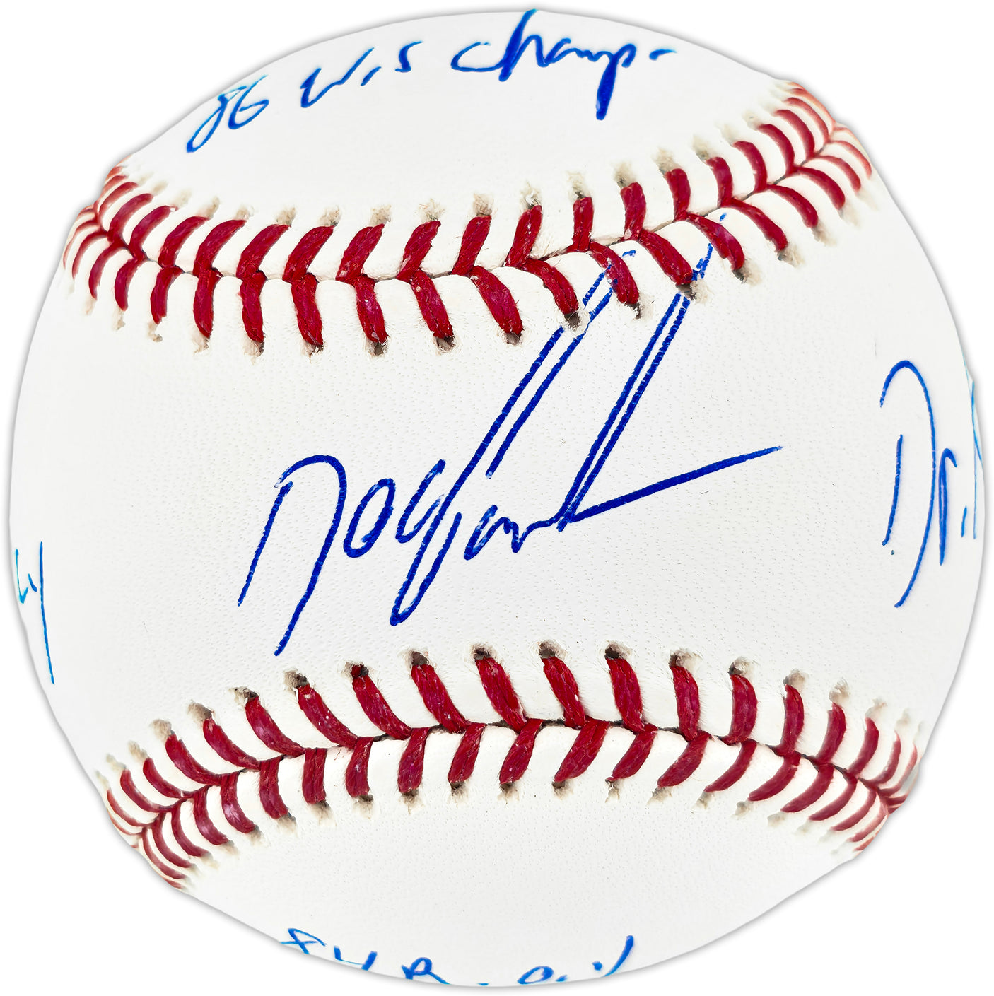 Dwight "Doc" Gooden Autographed Official Statball MLB Baseball New York Mets Beckett BAS Witness #2W442652