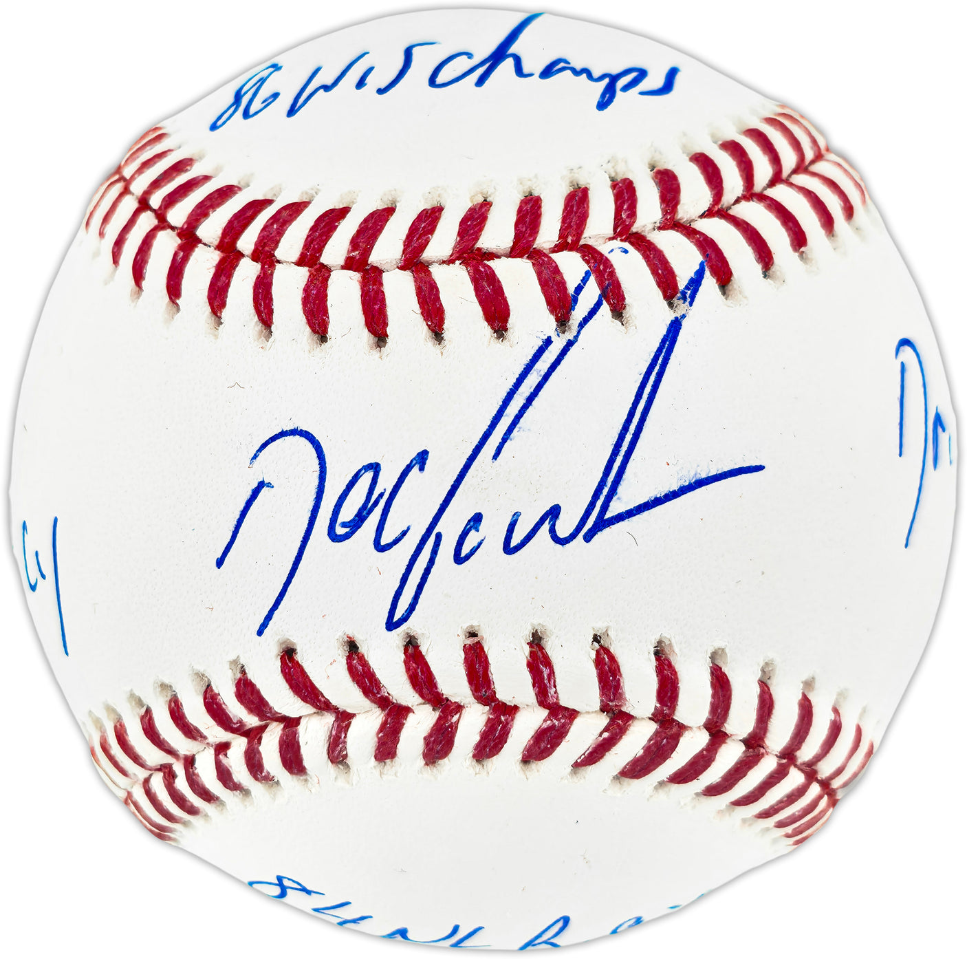 Dwight "Doc" Gooden Autographed Official Statball MLB Baseball New York Mets Beckett BAS Witness #2W442678