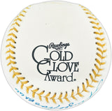 Dwight Evans Autographed Official Rawlings Gold Glove Baseball Boston Red Sox "#24, 8XGG" JSA #Q90652