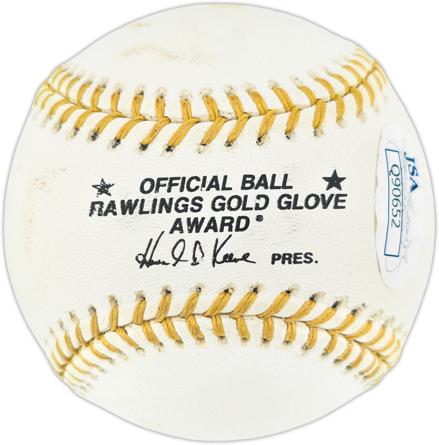 Dwight Evans Autographed Official Rawlings Gold Glove Baseball Boston Red Sox "#24, 8XGG" JSA #Q90652