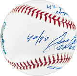 Jose Canseco Autographed Official Statball MLB Baseball Oakland A's (Smudged) Beckett BAS Witness #WU43319