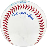 Jose Canseco Autographed Official Statball MLB Baseball Oakland A's (Smudged) Beckett BAS Witness #WU43319