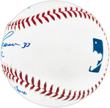 Jose Canseco Autographed Official Statball MLB Baseball Oakland A's (Smudged) Beckett BAS Witness #WU43319