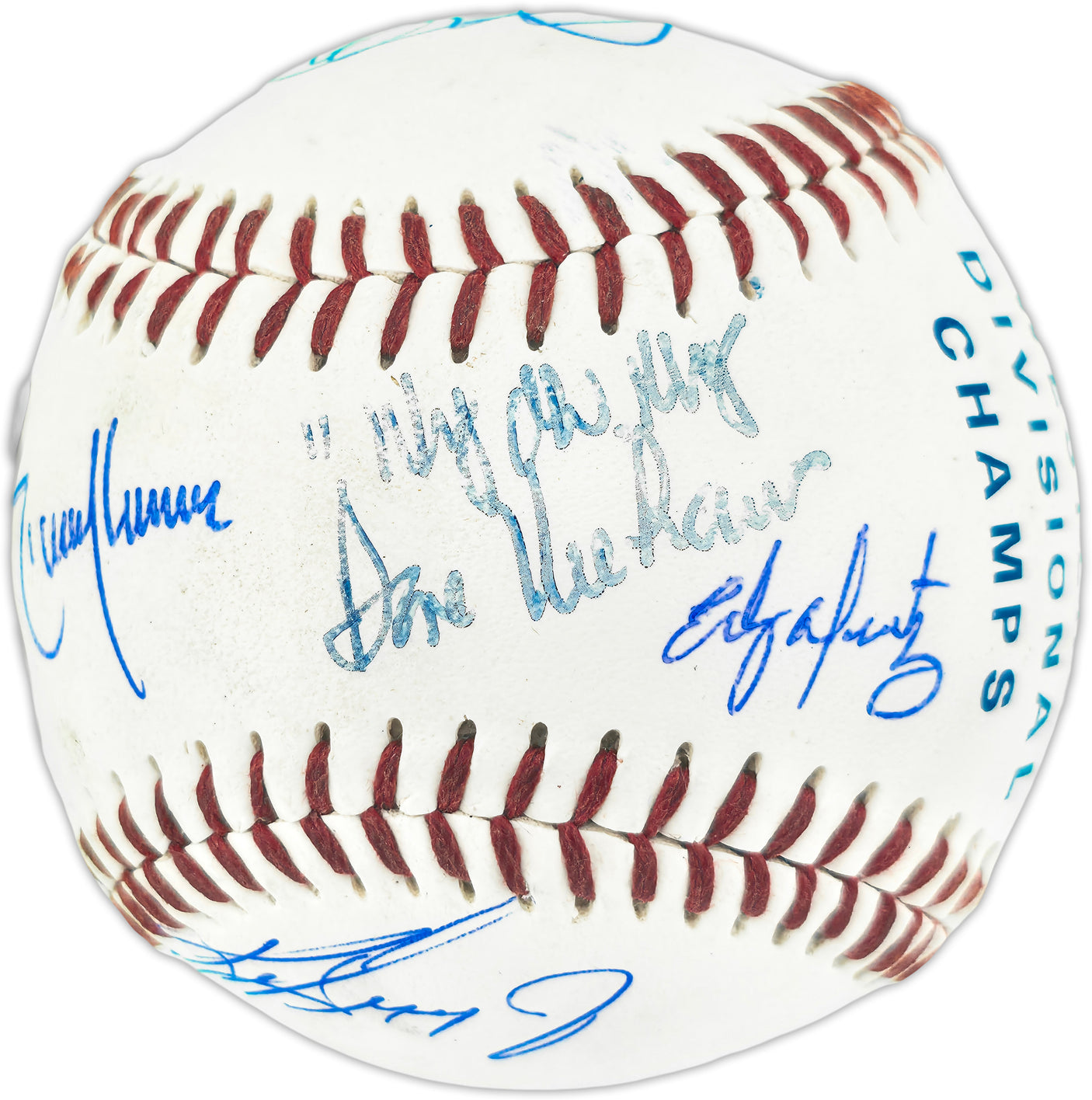 Seattle Mariners Hall of Famers Autographed Official M's Logo Baseball With 5 Signatures Including Ken Griffey Jr. & Dave Niehaus Beckett BAS #BN14987
