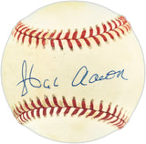 Hank Aaron Autographed Official NL Baseball Atlanta Braves Beckett BAS #AE49199