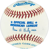 Mickey Mantle Autographed Official AL Baseball New York Yankees Beckett BAS #AE49198