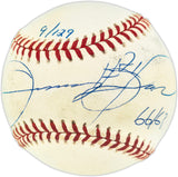 Sammy Sosa Autographed Official NL Baseball Chicago Cubs "66/63 HRs" #9/129 Beckett BAS QR #BU86940