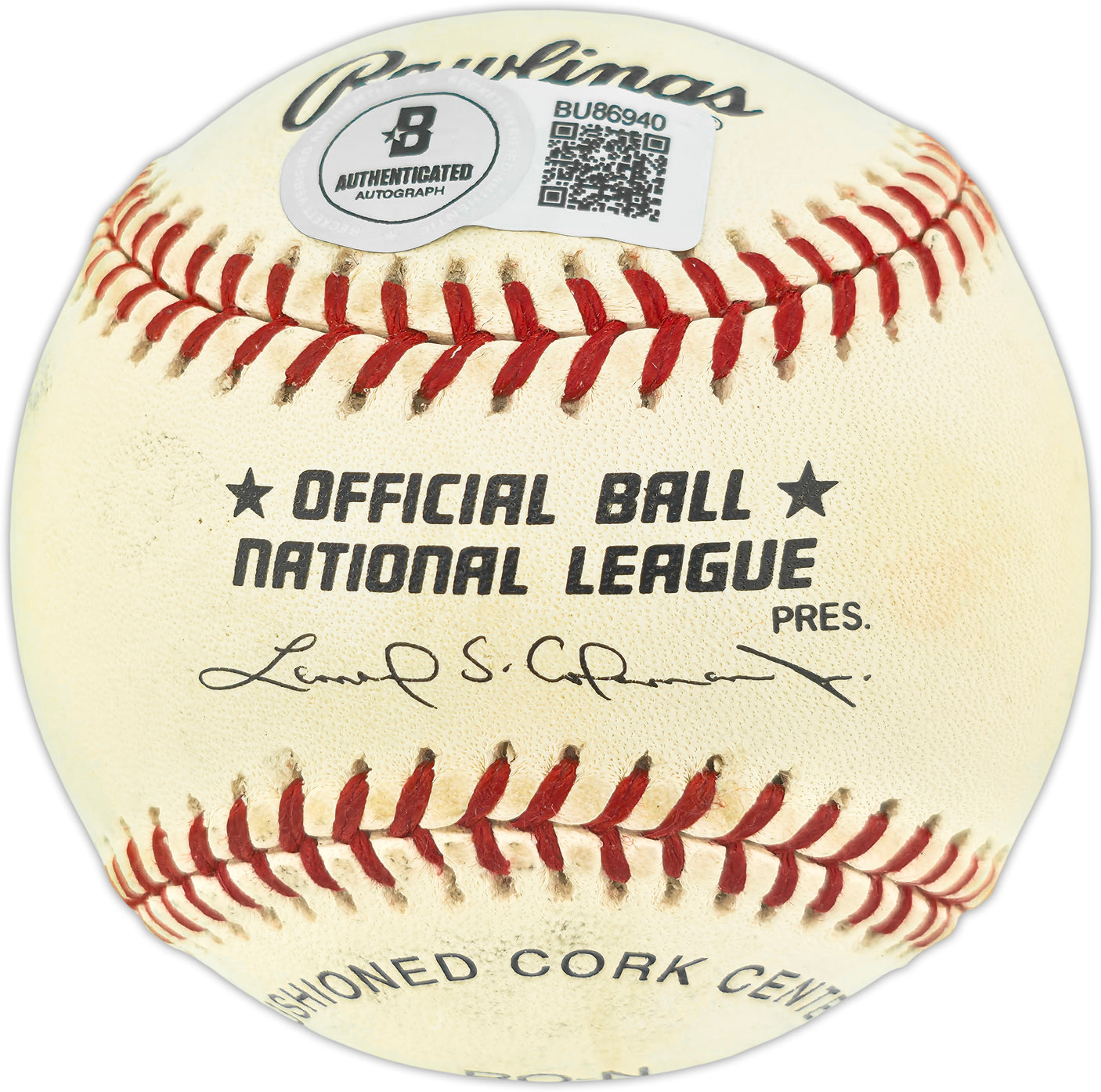Sammy Sosa Autographed Official NL Baseball Chicago Cubs "66/63 HRs" #9/129 Beckett BAS QR #BU86940