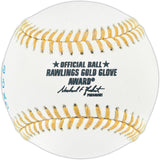 Dave Concepcion Autographed Official Rawlings Gold Glove Baseball Cincinnati Reds "5x GG" (Smudged) Beckett BAS QR #BR50814