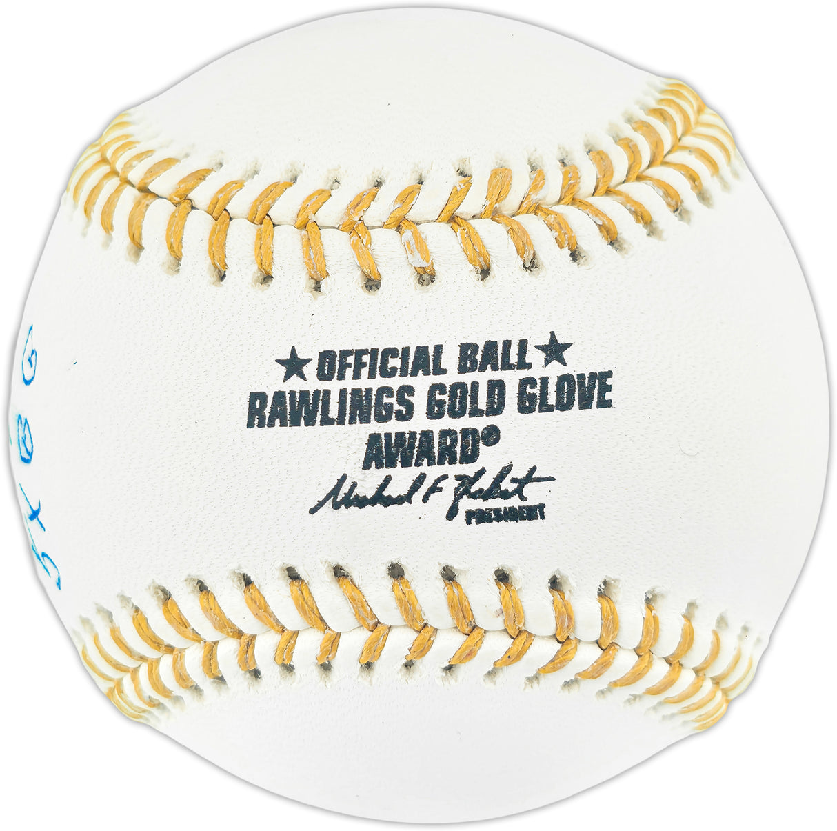 Dave Concepcion Autographed Official Rawlings Gold Glove Baseball Cincinnati Reds "5X GG" (Smudged) Beckett BAS QR #BR50812