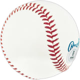 Ted Simmons Autographed Official Hall of Fame Logo Baseball St. Louis Cardinals (Smudged) Beckett BAS Witness #3W398013