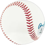Ted Simmons Autographed Official Hall of Fame Logo Baseball St. Louis Cardinals (Smudged) Beckett BAS Witness #3W398013