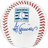 Ted Simmons Autographed Official Hall of Fame Logo Baseball St. Louis Cardinals (Smudged) Beckett BAS Witness #3W397984