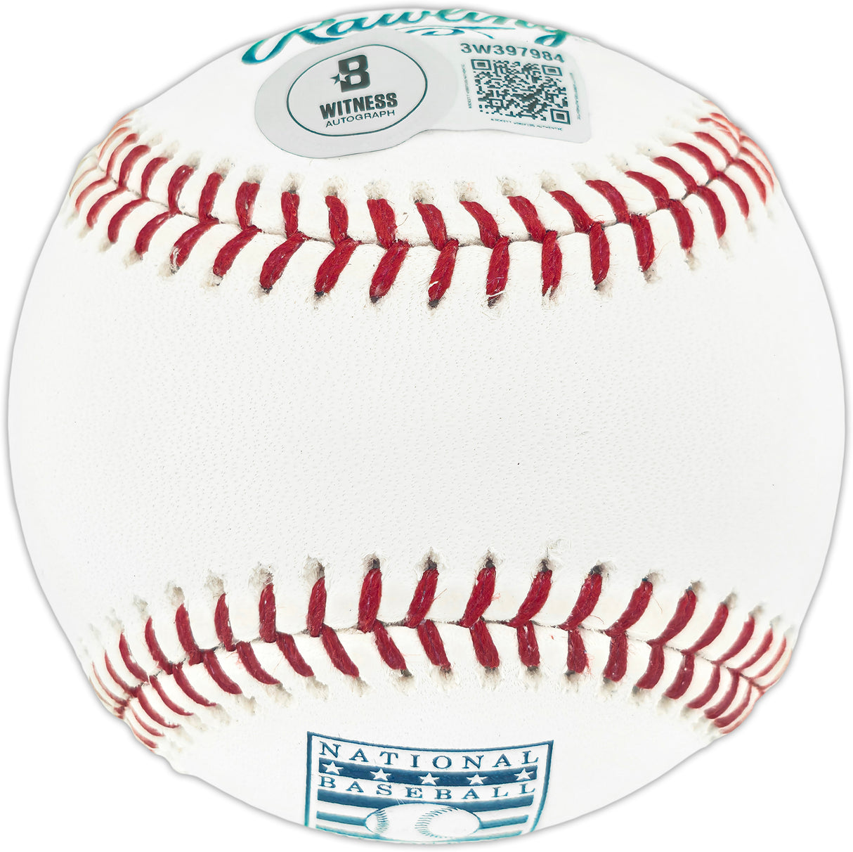 Ted Simmons Autographed Official Hall of Fame Logo Baseball St. Louis Cardinals (Smudged) Beckett BAS Witness #3W397984