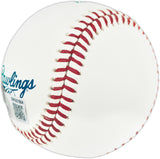 Ted Simmons Autographed Official Hall of Fame Logo Baseball St. Louis Cardinals (Smudged) Beckett BAS Witness #3W397984