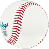 Ted Simmons Autographed Official Hall of Fame Logo Baseball St. Louis Cardinals (Smudged) Beckett BAS Witness #3W397920