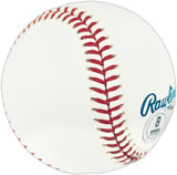 Ted Simmons Autographed Official Hall of Fame Logo Baseball St. Louis Cardinals (Smudged) Beckett BAS Witness #3W397998