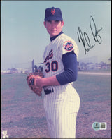 Nolan Ryan Autographed 8x10 Photo New York Mets Beckett BAS QR #BT66600