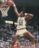 Karl Malone Autographed 8x10 Photo Utah Jazz Beckett BAS QR #BT66606