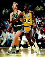 Larry Bird & Magic Johnson Autographed 16x20 Photo (Smudged) Beckett BAS Witness #3W326779