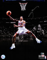 Allen Iverson Autographed 16x20 Photo Philadelphia 76ers Beckett BAS Witness #1W901210