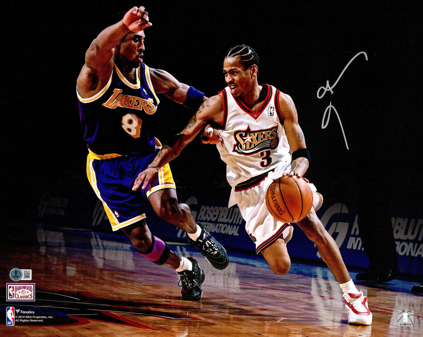 Allen Iverson Autographed 16x20 Photo Philadelphia 76ers Beckett BAS Witness #1W901313