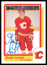Gary Suter Autographed 1986-87 Topps Rookie Card #189 Calgary Flames SKU #254796
