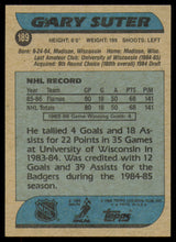 Gary Suter Autographed 1986-87 Topps Rookie Card #189 Calgary Flames SKU #254796
