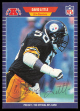 David Little Autographed 1989 Pro Set Card #352 Pittsburgh Steelers SKU #254892