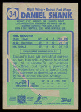 Daniel Shank Autographed 1990-91 Topps Rookie Card #34 Detroit Red Wings SKU #255153