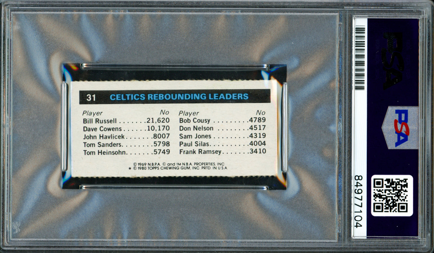 Larry Bird Autographed 1980-81 Topps Rookie Card #31 Boston Celtics Auto Grade Gem Mint 10 PSA/DNA #84977104