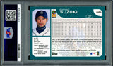 Ichiro Suzuki Autographed 2001 Topps Advantage Rookie Card #726 Seattle Mariners PSA 7 Auto Grade Gem Mint 10 PSA/DNA #120105744