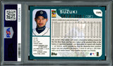 Ichiro Suzuki Autographed 2001 Topps Gold Rookie Card #726 Seattle Mariners Auto Grade Gem Mint 10 "HOF 25" PSA/DNA #135353424