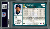 Ichiro Suzuki Autographed 2001 Topps Gold Rookie Card #726 Seattle Mariners "HOF 25" PSA/DNA #135353422