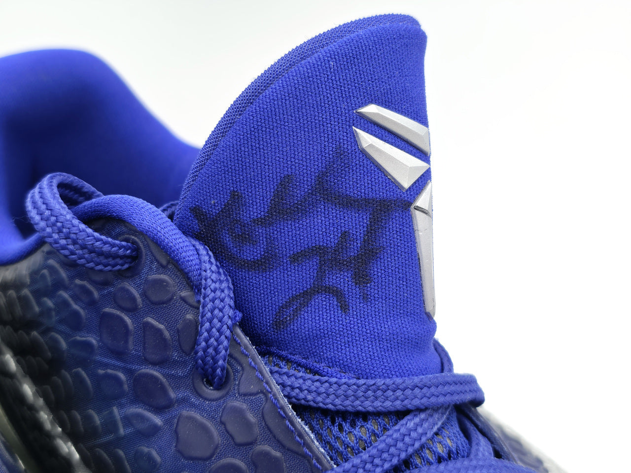 Kobe Bryant Autographed Black/Blue 2011-12 Nike Team Issued Kobe VI Shoes Los Angeles Lakers (Dual Signed) Size 14 PSA/DNA #AO05385 & AO05386