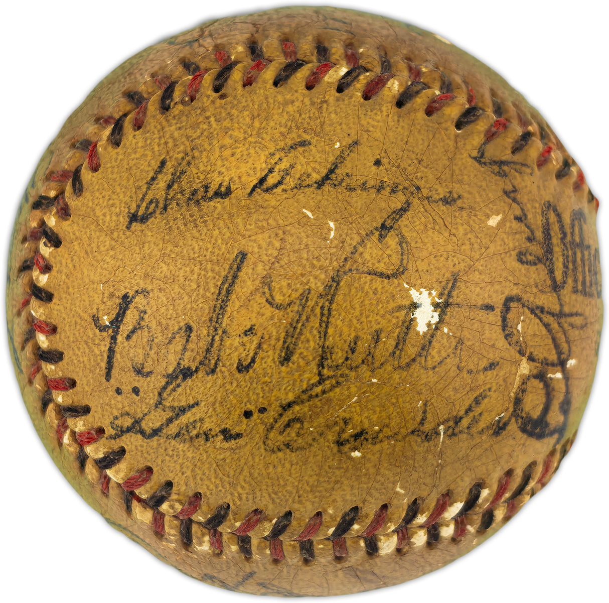 1933 American League 1st All Star Team Autographed Official League Baseball With 18 Signatures Including Babe Ruth & Lou Gehrig PSA/DNA #AR04182