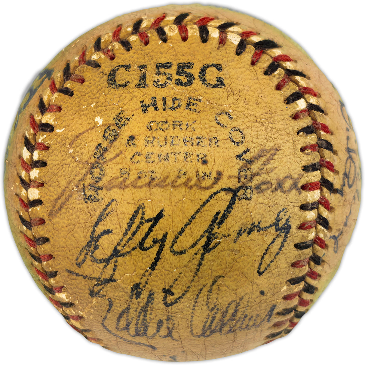 1933 American League 1st All Star Team Autographed Official League Baseball With 18 Signatures Including Babe Ruth & Lou Gehrig PSA/DNA #AR04182