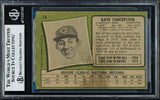 Dave Concepcion Autographed 1971 Topps Rookie Card #14 Cincinnati Reds Beckett BAS #18628616