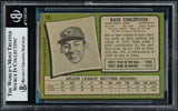 Dave Concepcion Autographed 1971 Topps Rookie Card #14 Cincinnati Reds Beckett BAS #18628620